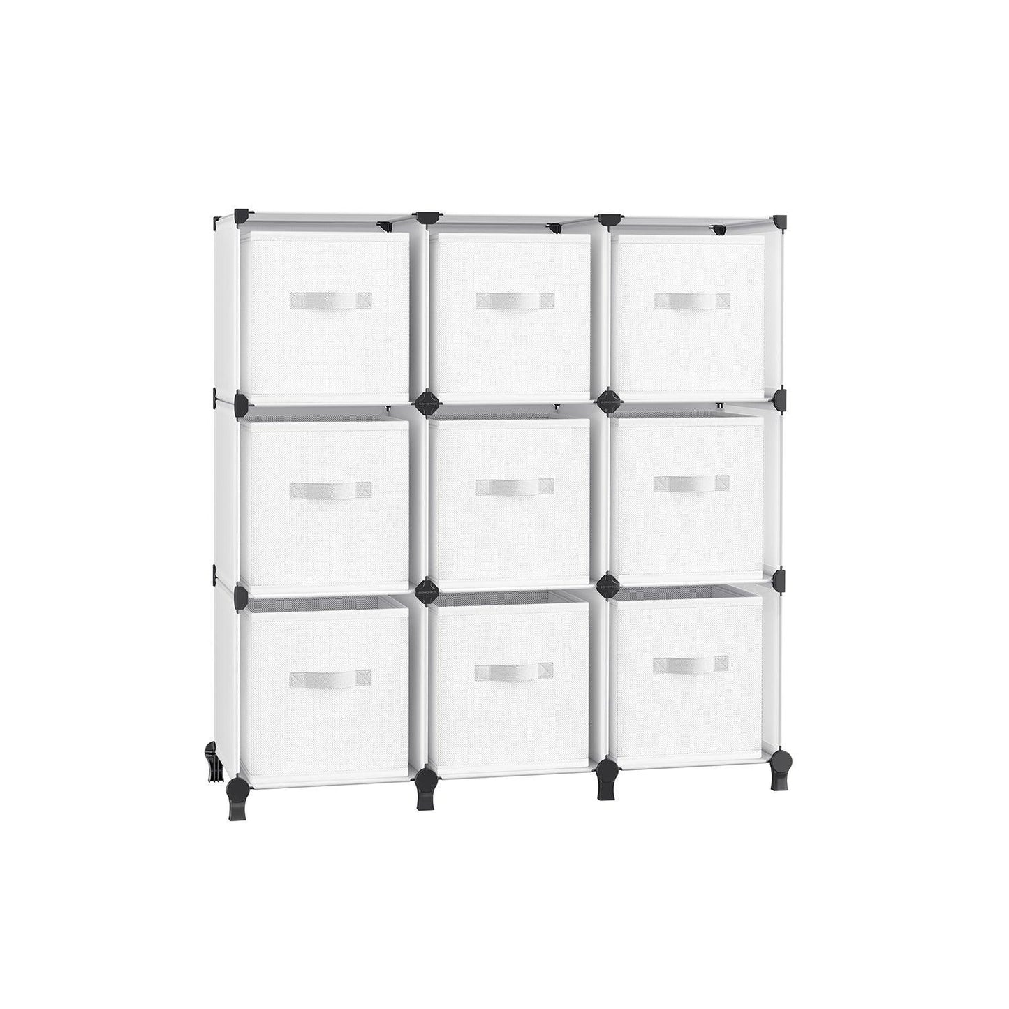 Set of 9-Cube Organizer Cloud White FredCo