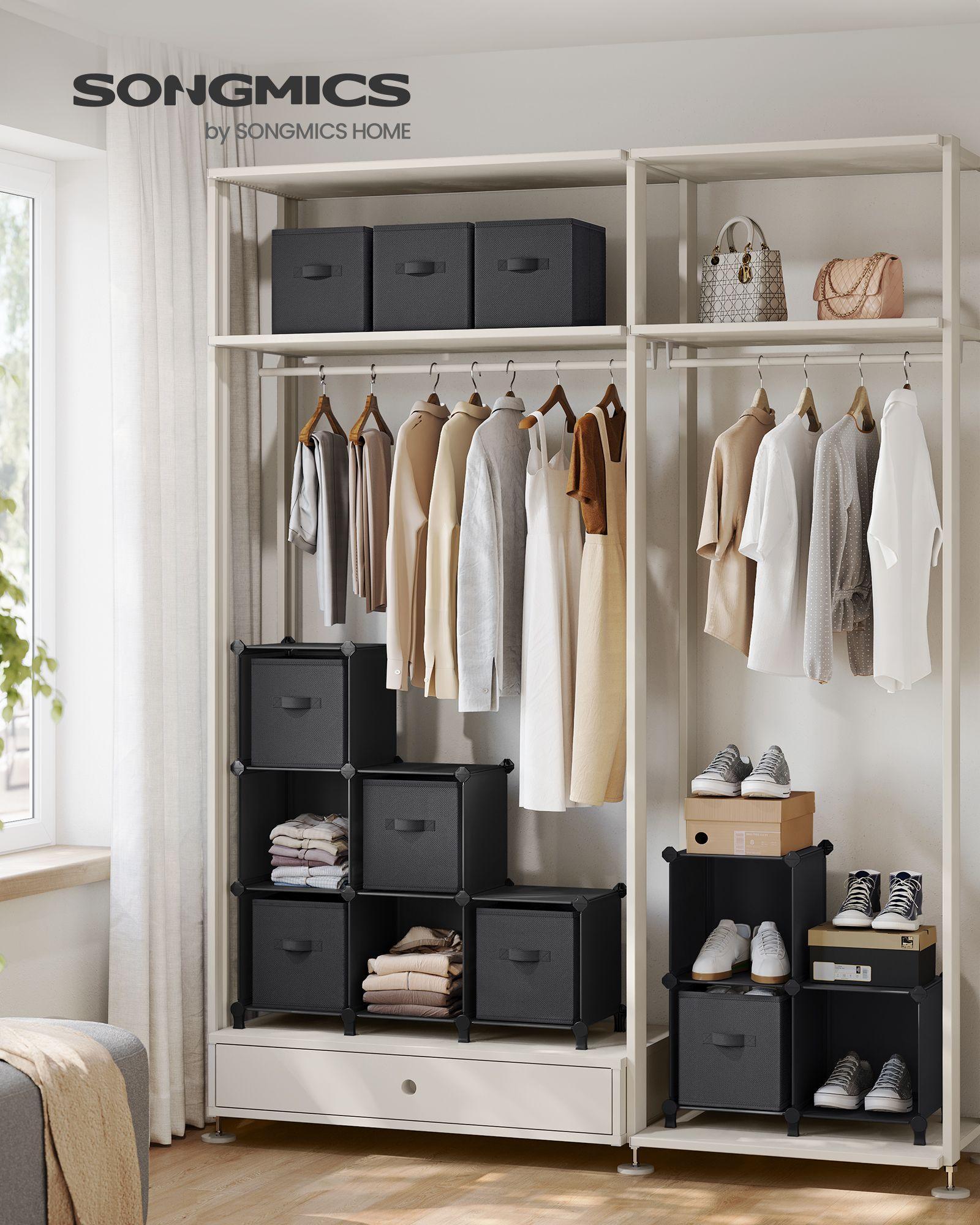 Set of 9-Cube Organizer Ink Black and Dove Gray FredCo