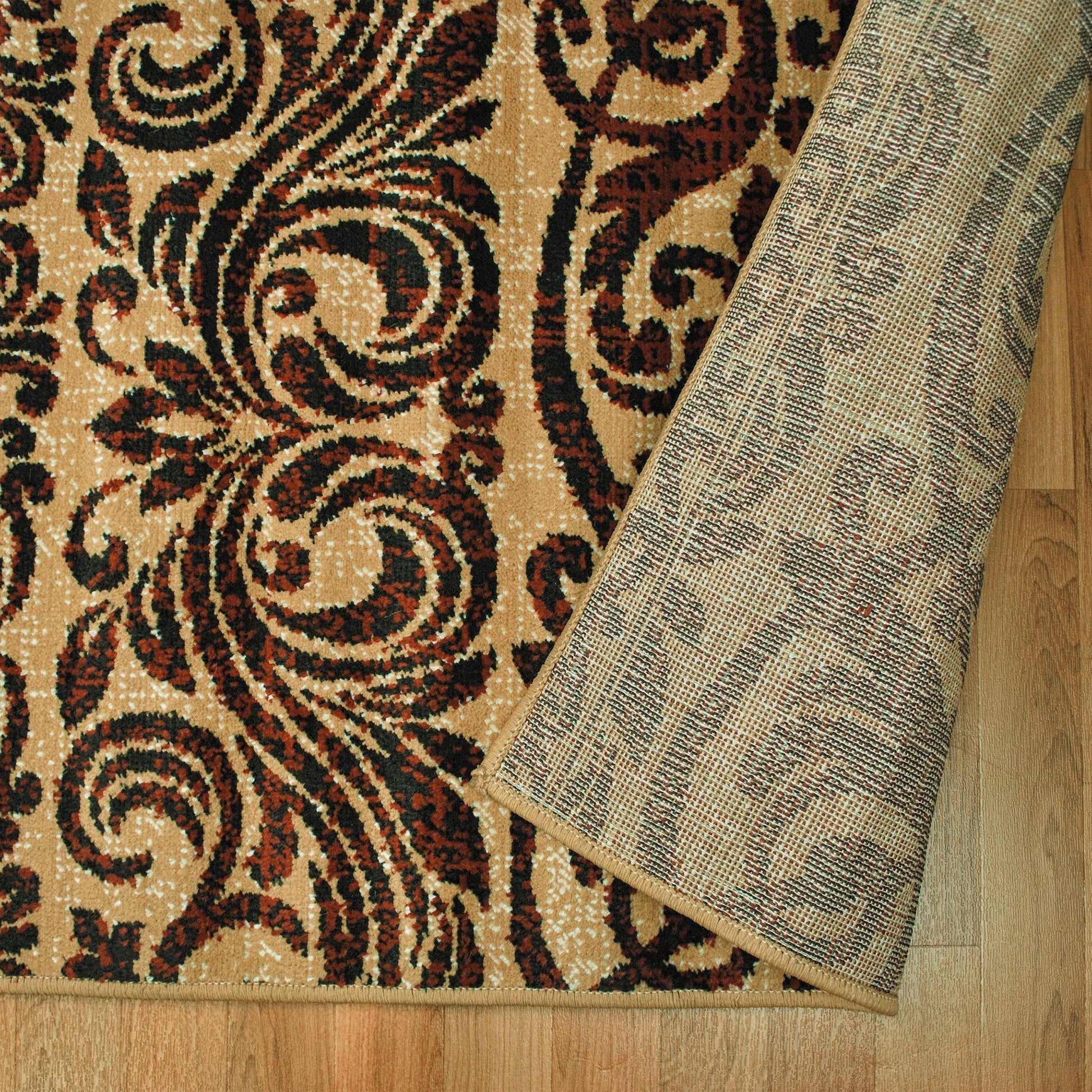 Sheffield Transitional Ornamental Scrolls Floral Rug FredCo