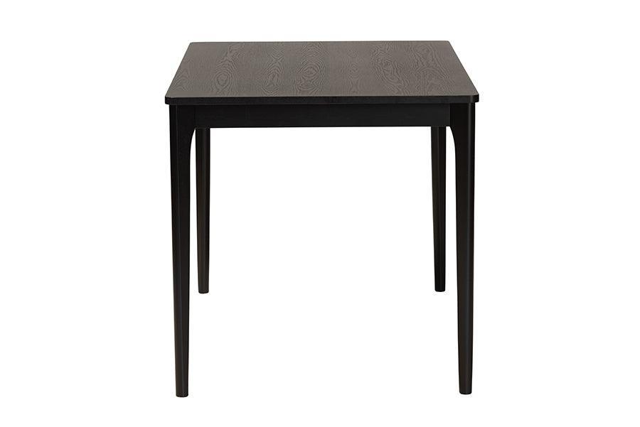 Sherwin Mid-Century Modern Black Finished Wood Dining Table FredCo