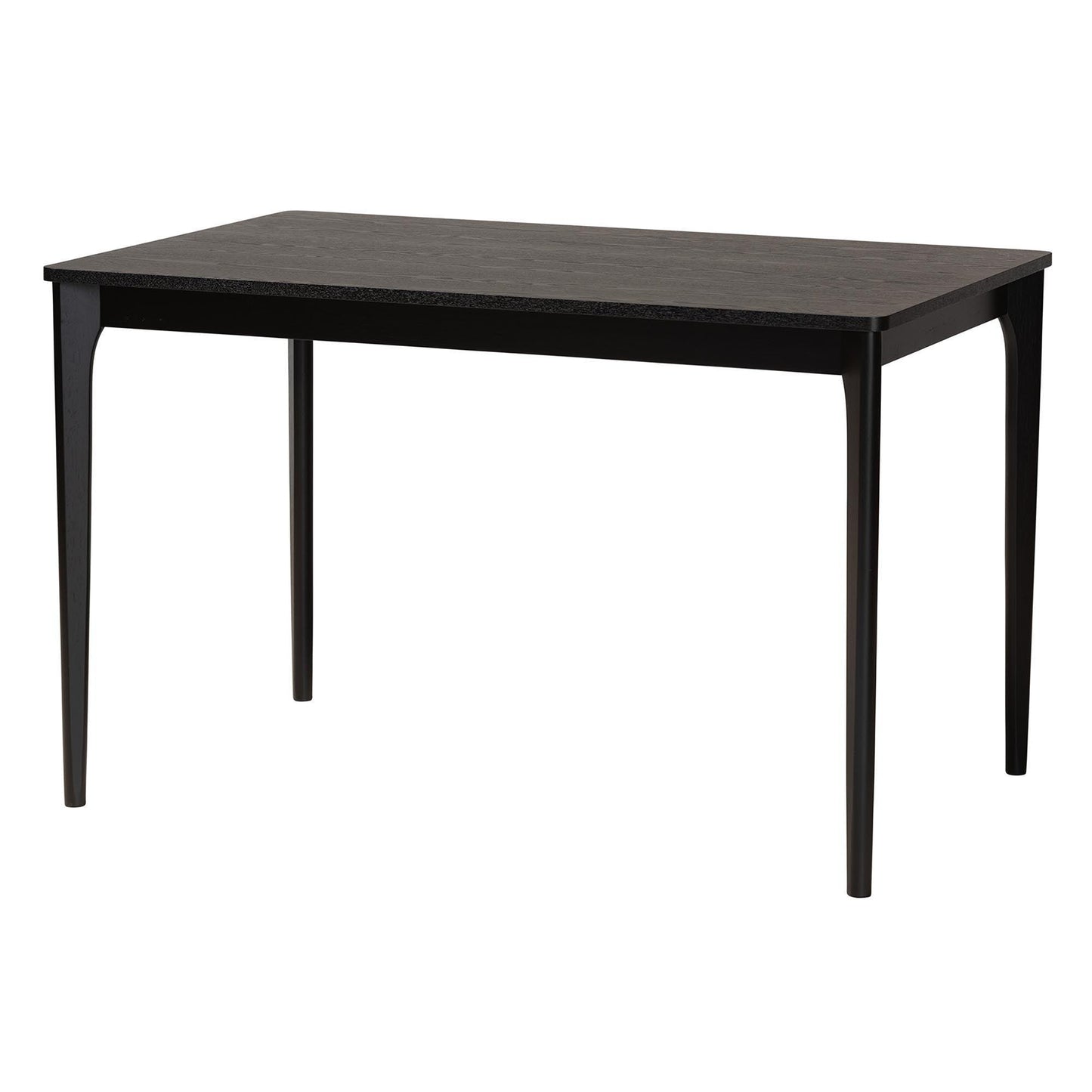 Sherwin Mid-Century Modern Black Finished Wood Dining Table FredCo