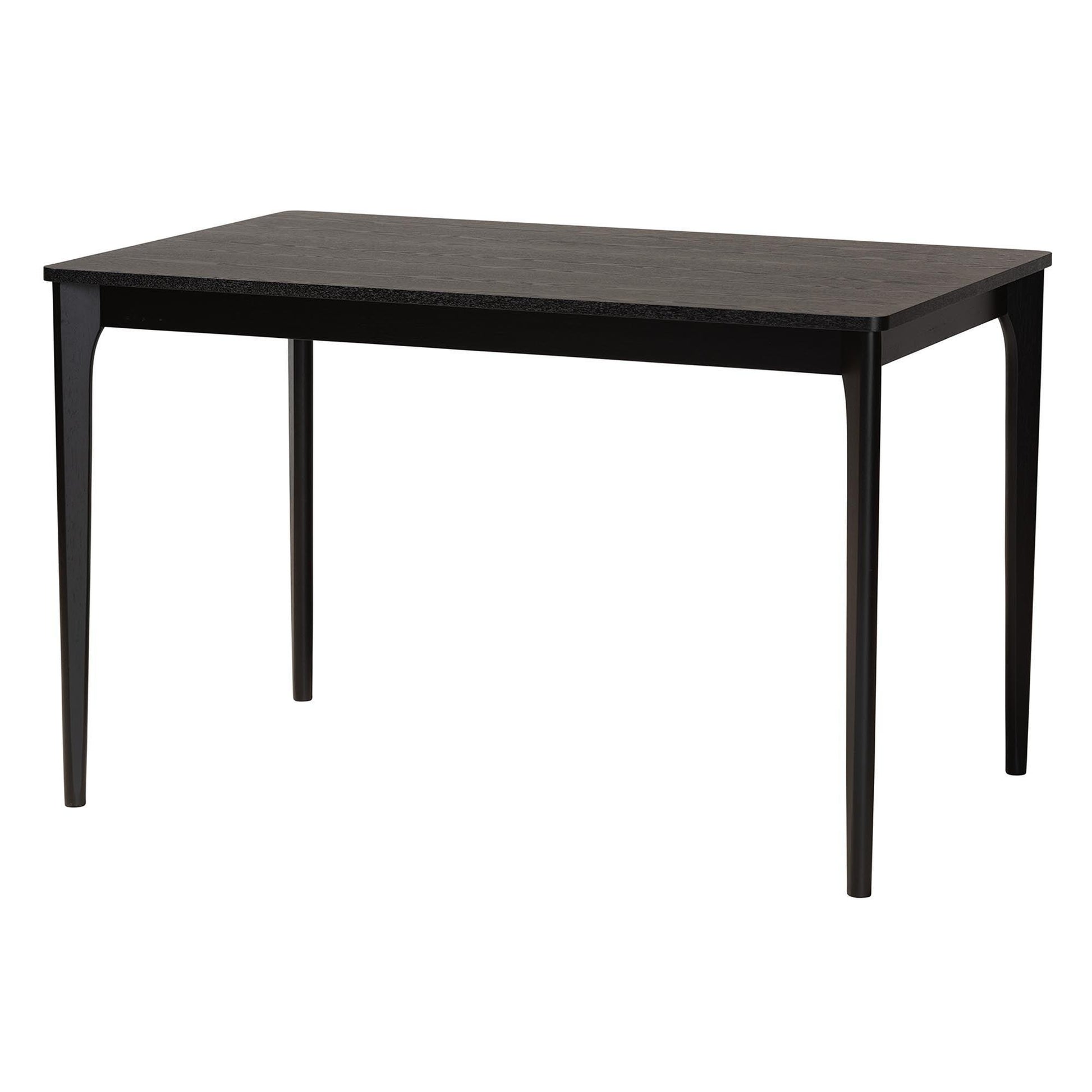 Sherwin Mid-Century Modern Black Finished Wood Dining Table FredCo