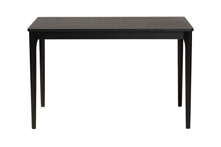 Sherwin Mid-Century Modern Black Finished Wood Dining Table FredCo