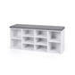 Shoe Bench Storage Cabinet White FredCo