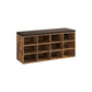 Shoe Bench with Cushion Rustic Brown and Brown FredCo