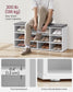 Shoe Bench with Cushion White and Gray FredCo