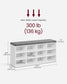 Shoe Bench with Cushion White and Gray FredCo