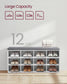 Shoe Bench with Cushion White and Gray FredCo