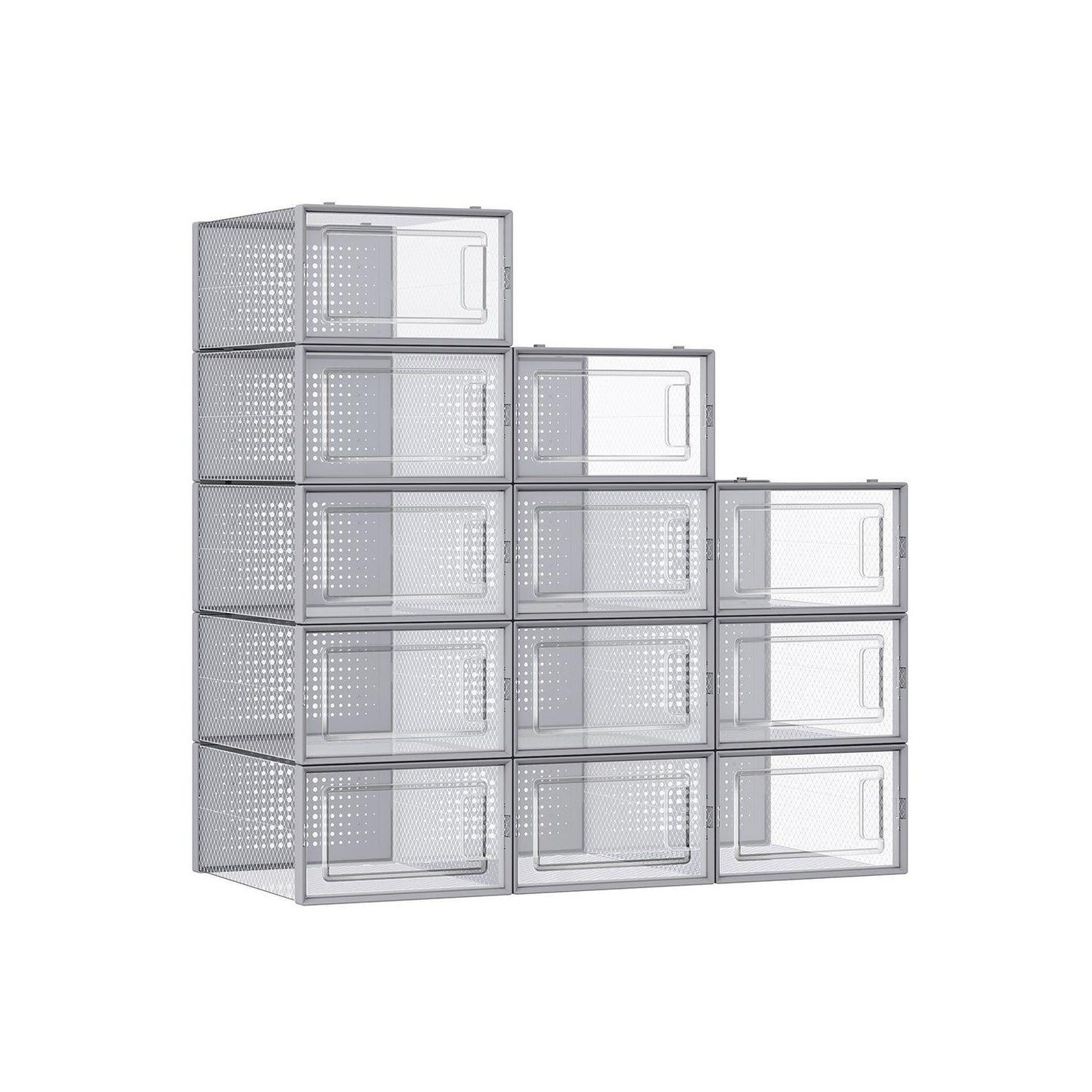 Shoe Boxes, Pack of 12 Shoe Storage Organizers FredCo