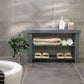Shoe Rack Bench Grey FredCo