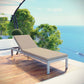 Shore Outdoor Patio Aluminum Chaise with Cushions, EEI-4501 FredCo