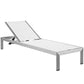 Shore Outdoor Patio Aluminum Chaise with Cushions, EEI-5547 FredCo