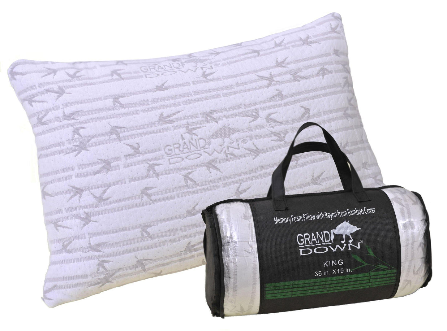 Shredded Memory Foam Pillow with Removable Rayon from Bamboo Cover FredCo