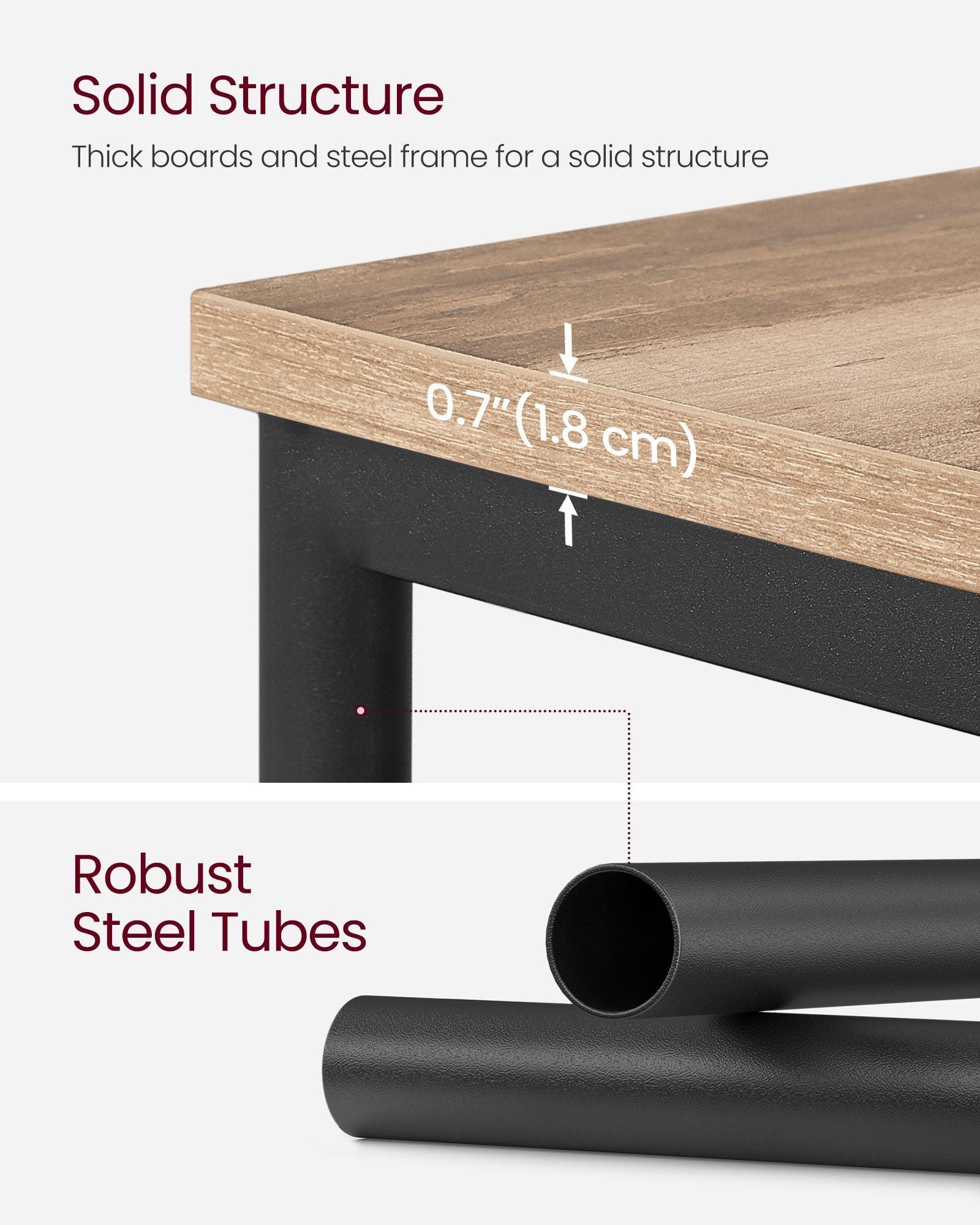 Side Table Brown and Black FredCo
