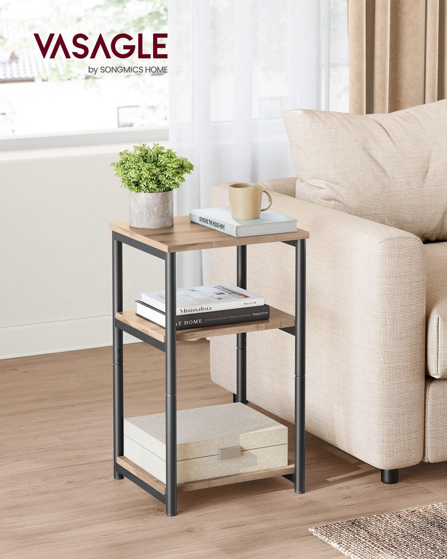 Side Table Brown and Black FredCo