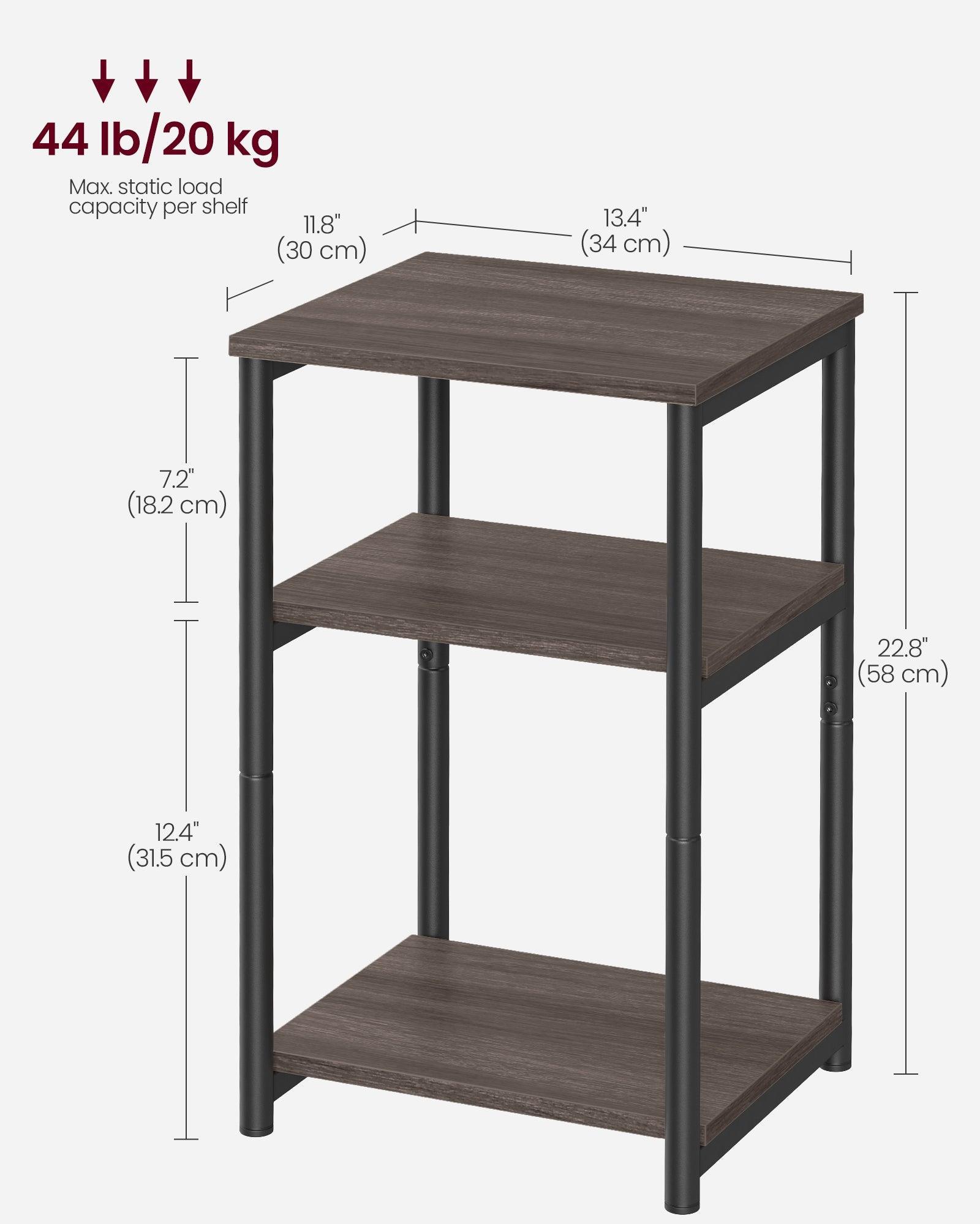Side Table Chestnut Brown and Classic Black FredCo