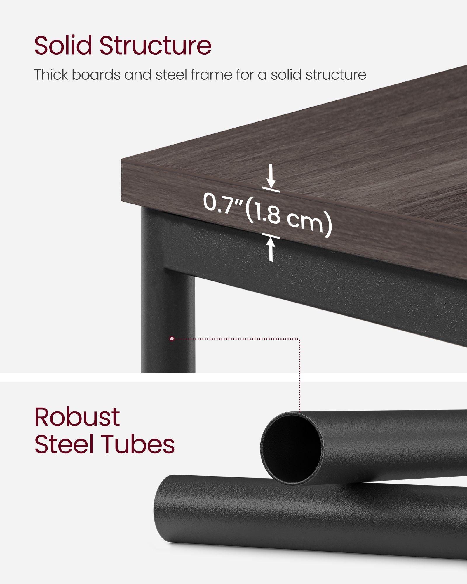 Side Table Chestnut Brown and Classic Black FredCo