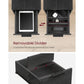 Side Table with Charging Station Black FredCo