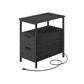 Side Table with Charging Station Black FredCo