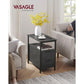 Side Table with Charging Station Black FredCo