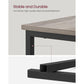 Side Table with Charging Station Greige and Black FredCo
