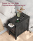 Side Table with Storage and Charging Station FredCo