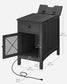 Side Table with Storage and Charging Station FredCo