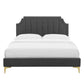 Sienna Performance Velvet Full Platform Bed, MOD-6912 FredCo