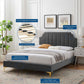 Sienna Performance Velvet Full Platform Bed, MOD-6912 FredCo