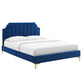 Sienna Performance Velvet Full Platform Bed, MOD-6912 FredCo