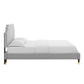 Sienna Performance Velvet Full Platform Bed, MOD-6913 FredCo