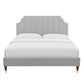 Sienna Performance Velvet Full Platform Bed, MOD-6913 FredCo