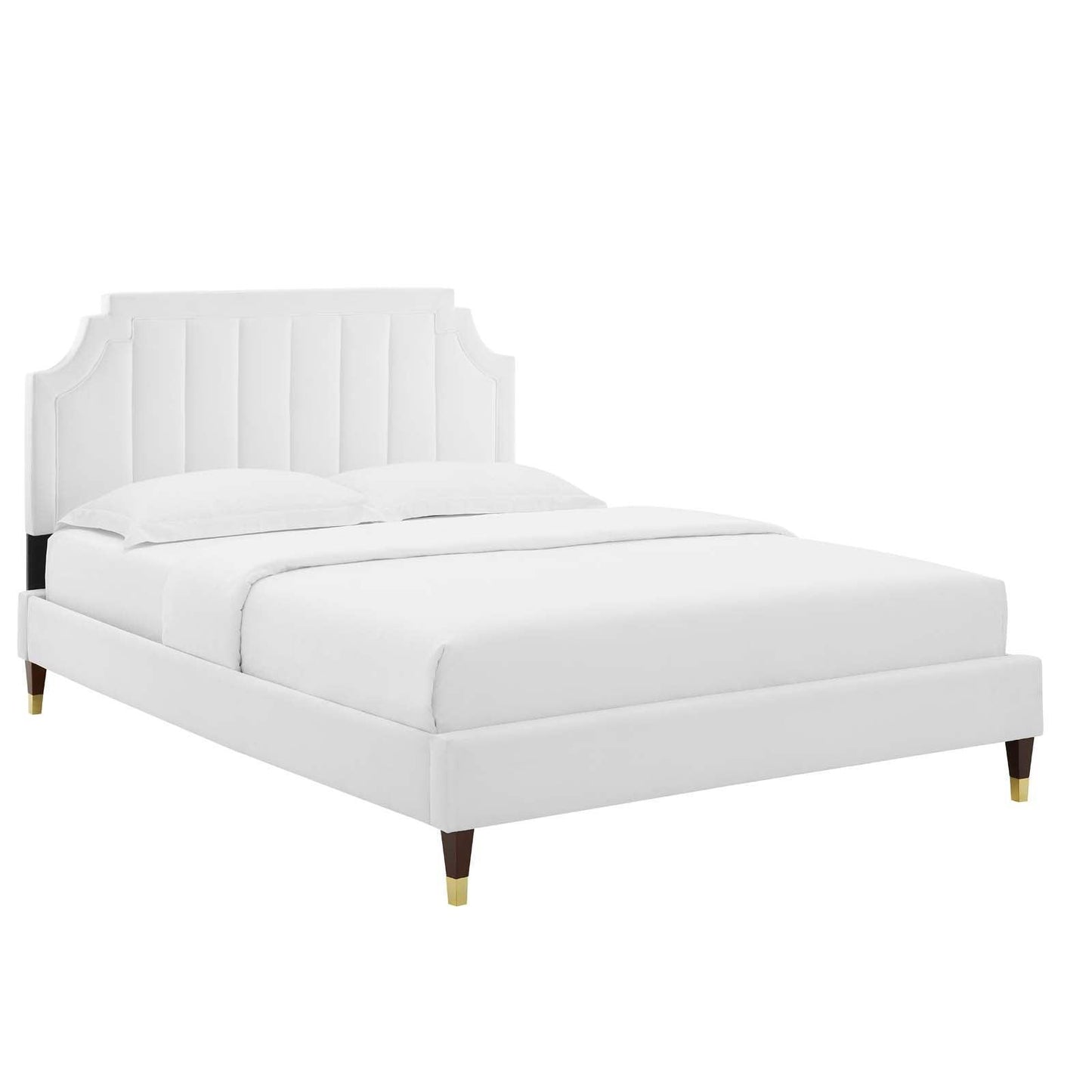 Sienna Performance Velvet Full Platform Bed, MOD-6913 FredCo