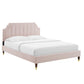 Sienna Performance Velvet Full Platform Bed, MOD-6913 FredCo