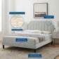 Sienna Performance Velvet Full Platform Bed, MOD-6914 FredCo