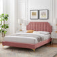 Sienna Performance Velvet King Platform Bed, MOD-6918 FredCo