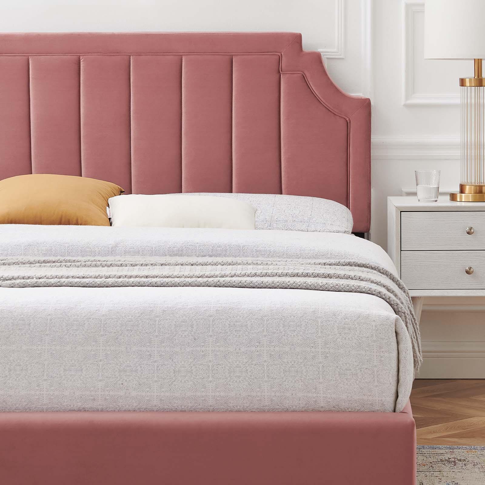 Sienna Performance Velvet King Platform Bed, MOD-6918 FredCo