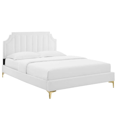 Sienna Performance Velvet King Platform Bed, MOD-6918 FredCo