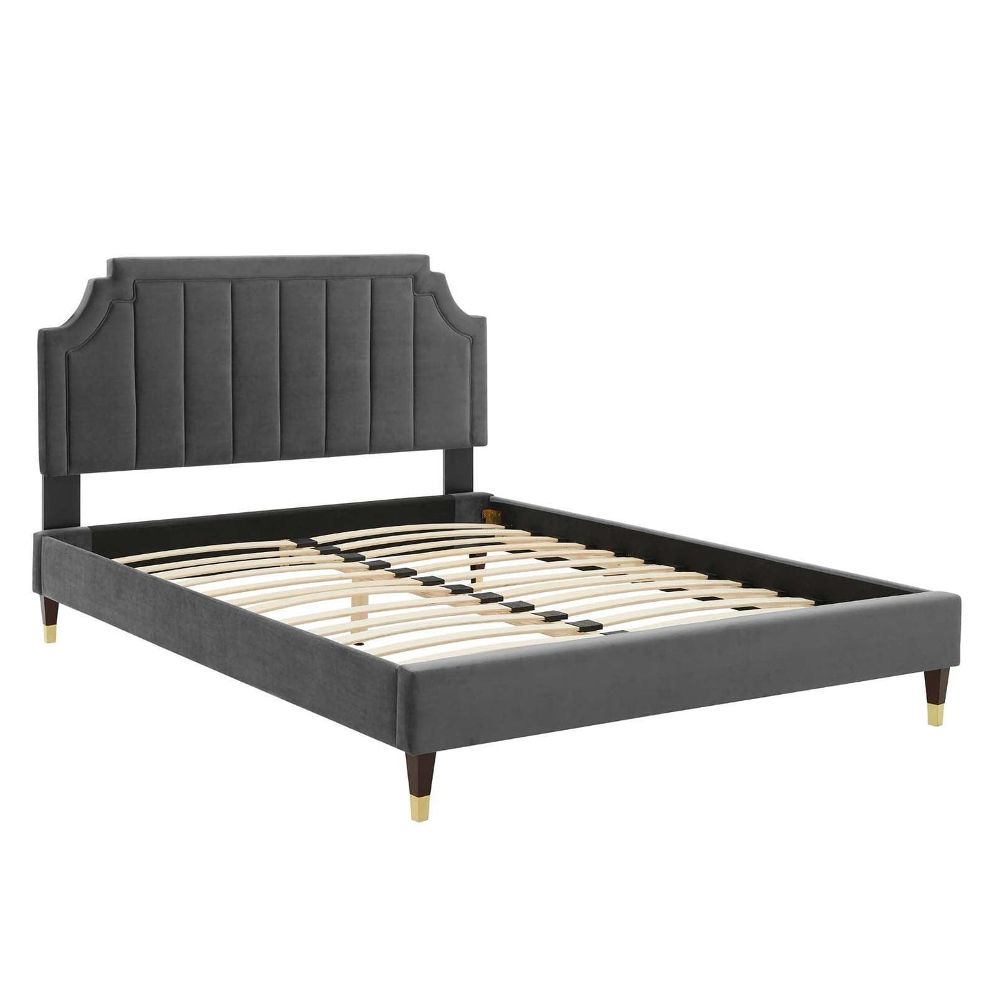 Sienna Performance Velvet King Platform Bed, MOD-6919 FredCo