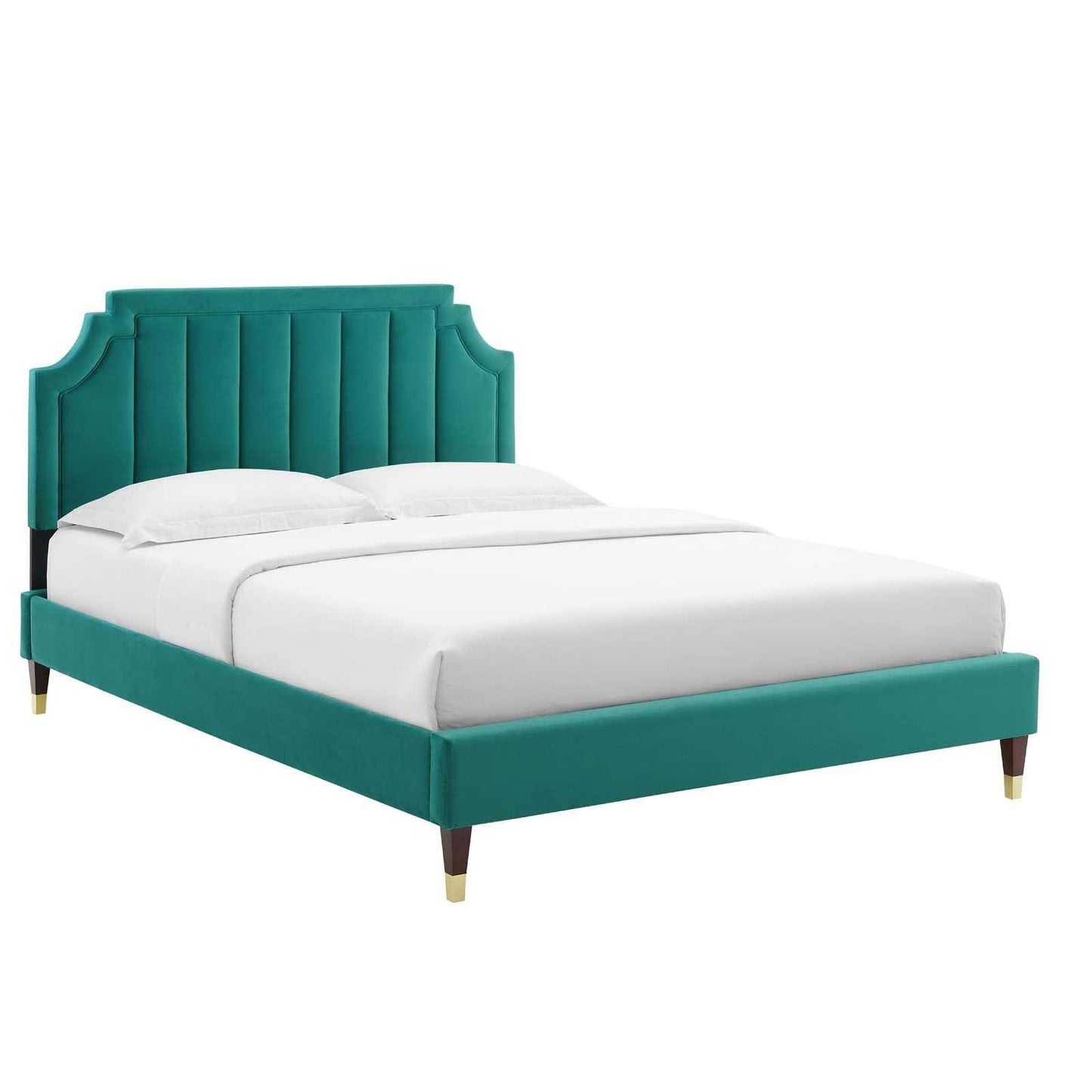 Sienna Performance Velvet King Platform Bed, MOD-6919 FredCo