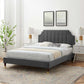 Sienna Performance Velvet King Platform Bed, MOD-6919 FredCo