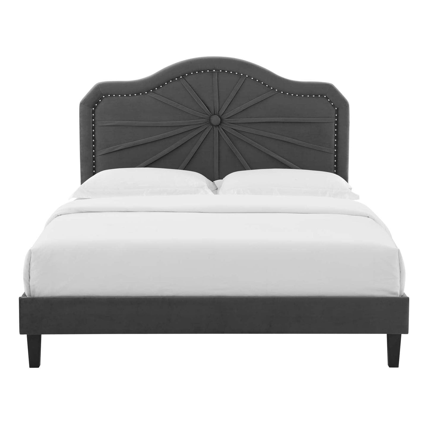 Sienna Performance Velvet King Platform Bed, MOD-6920 FredCo