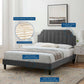 Sienna Performance Velvet King Platform Bed, MOD-6920 FredCo