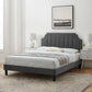 Sienna Performance Velvet King Platform Bed, MOD-6920 FredCo