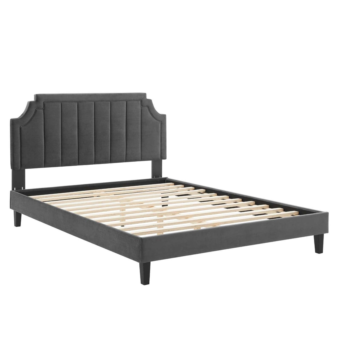 Sienna Performance Velvet King Platform Bed, MOD-6920 FredCo