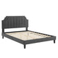 Sienna Performance Velvet King Platform Bed, MOD-6920 FredCo