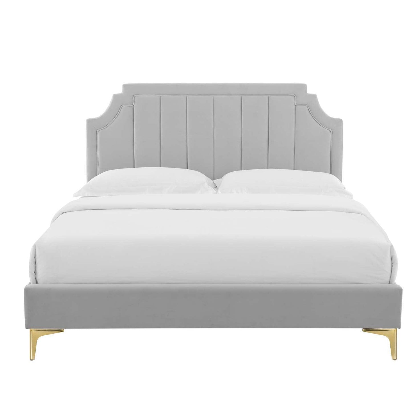 Sienna Performance Velvet Queen Platform Bed, MOD-6712 FredCo