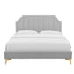 Sienna Performance Velvet Queen Platform Bed, MOD-6712 FredCo
