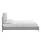 Sienna Performance Velvet Queen Platform Bed, MOD-6712 FredCo