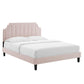 Sienna Performance Velvet Queen Platform Bed, MOD-6714 FredCo